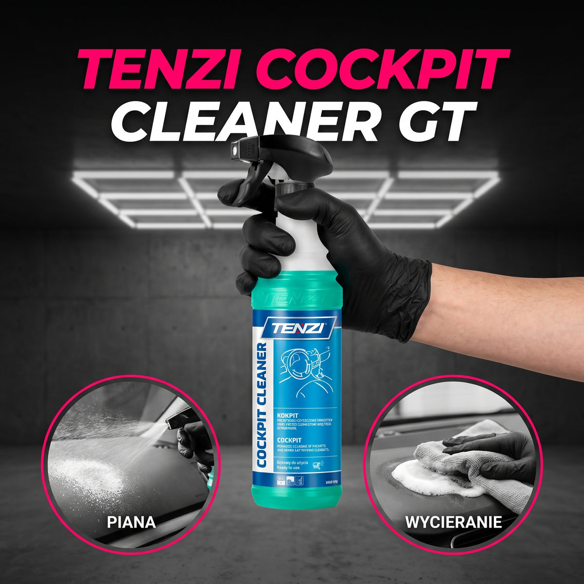 Tenzi Cockpit Cleaner GT Płyn do Czyszczenia Kokpitu Plastików i Skór Mandarynka