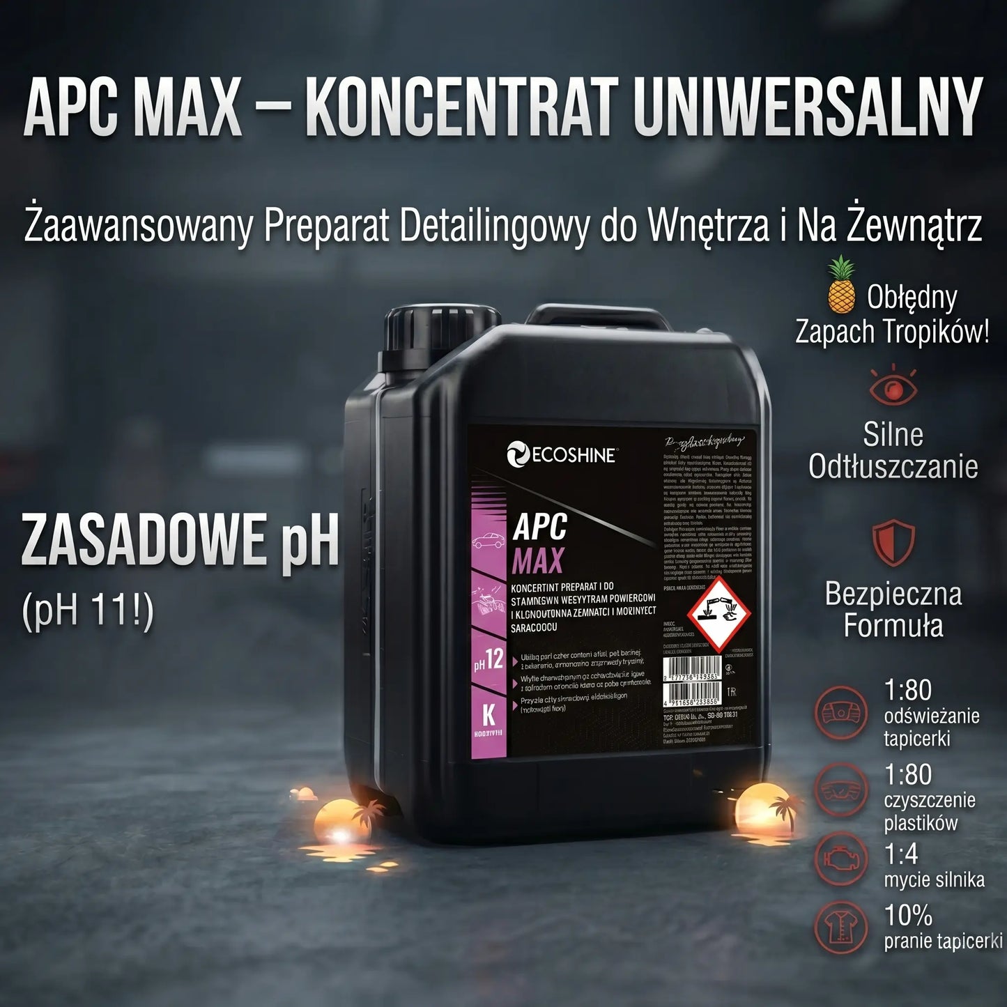 APC MAX Uniwersalny Koncentrat | Perfekcyjna Czystość Auta carbonpink