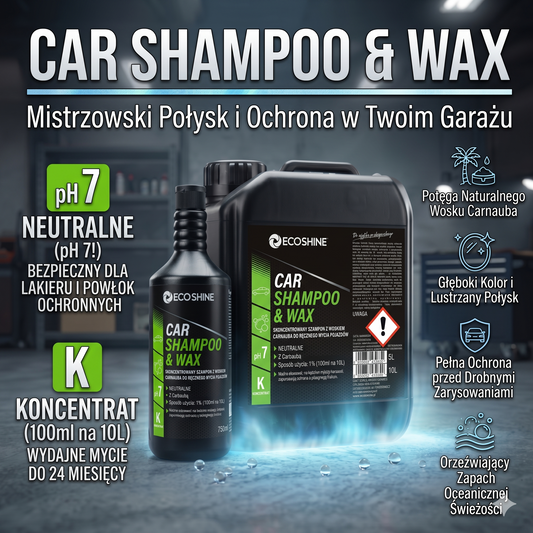 CAR SHAMPOO & WAX Szampon Samochodowy z Woskiem Carnauba carbonpink