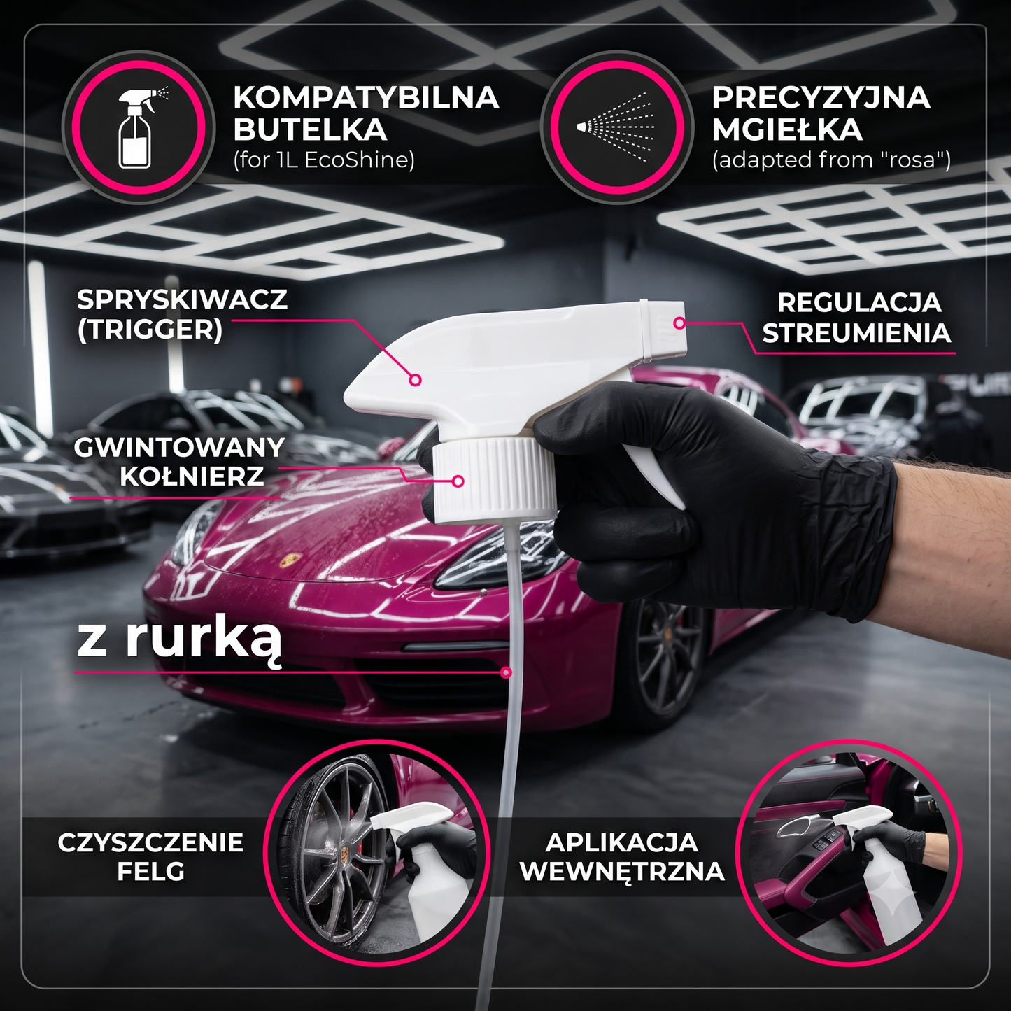 Spryskiwacz z Rurką do Butelek EcoShine 1L