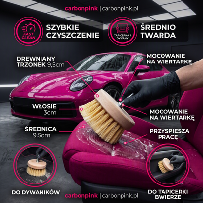 Średnio Twarda Szczotka na Wiertarkę 9,5 cm