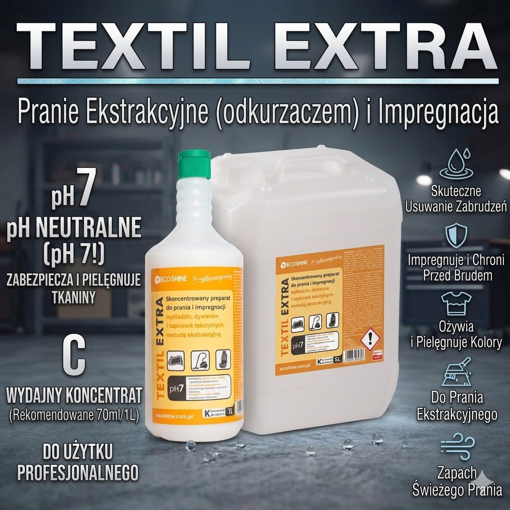 TEXTIL EXTRA – Koncentrat do Prania Ekstrakcyjnego Dywanów i Tapicerek